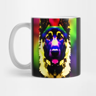 Multicolored German Shepard Mug